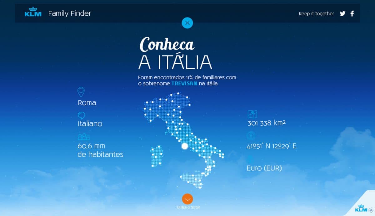 KLM Family Finder Screen 4